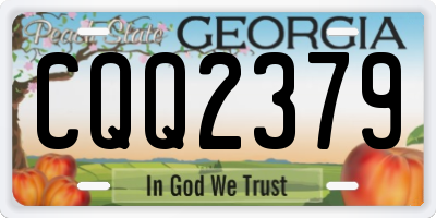 GA license plate CQQ2379