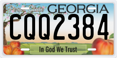 GA license plate CQQ2384