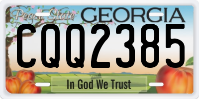 GA license plate CQQ2385