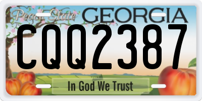 GA license plate CQQ2387