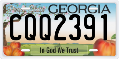 GA license plate CQQ2391