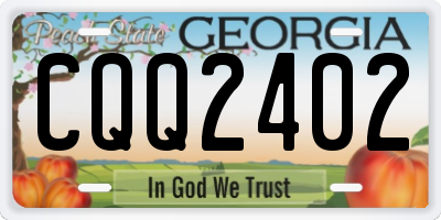 GA license plate CQQ2402