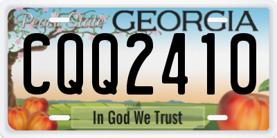 GA license plate CQQ2410