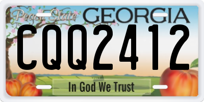 GA license plate CQQ2412