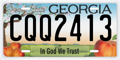 GA license plate CQQ2413