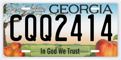 GA license plate CQQ2414