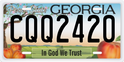 GA license plate CQQ2420