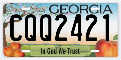 GA license plate CQQ2421