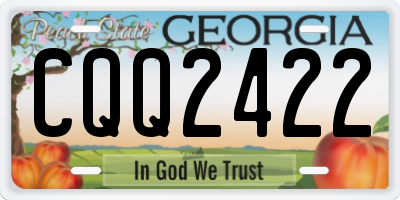 GA license plate CQQ2422