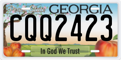 GA license plate CQQ2423