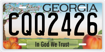GA license plate CQQ2426