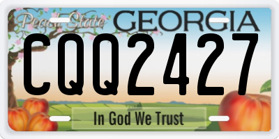 GA license plate CQQ2427