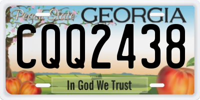 GA license plate CQQ2438