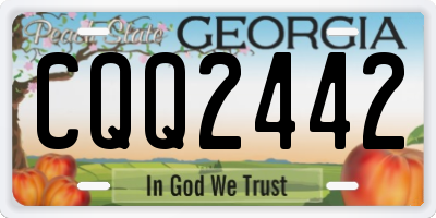 GA license plate CQQ2442
