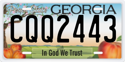 GA license plate CQQ2443