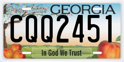 GA license plate CQQ2451
