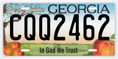 GA license plate CQQ2462