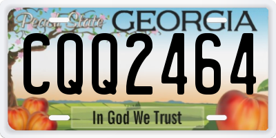 GA license plate CQQ2464