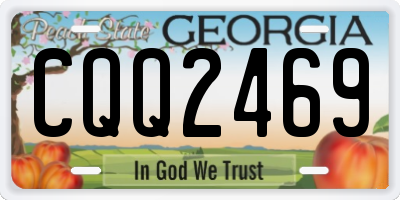 GA license plate CQQ2469