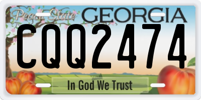 GA license plate CQQ2474