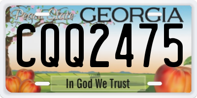 GA license plate CQQ2475