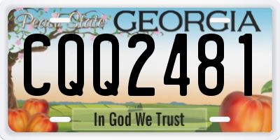 GA license plate CQQ2481