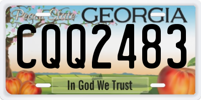 GA license plate CQQ2483