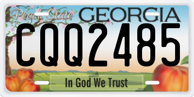 GA license plate CQQ2485
