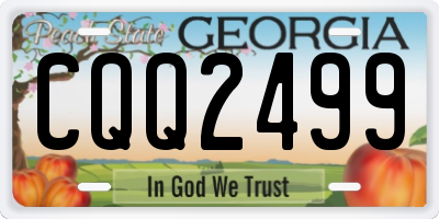 GA license plate CQQ2499