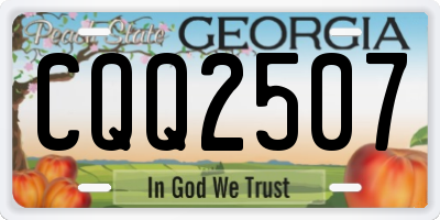 GA license plate CQQ2507
