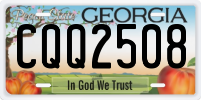 GA license plate CQQ2508
