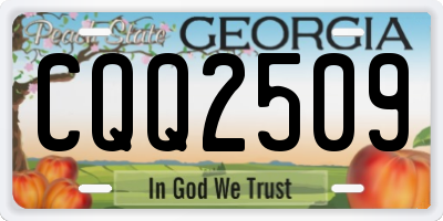 GA license plate CQQ2509