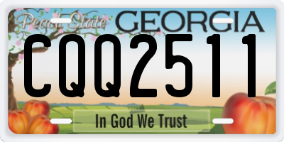 GA license plate CQQ2511