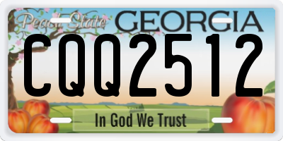 GA license plate CQQ2512