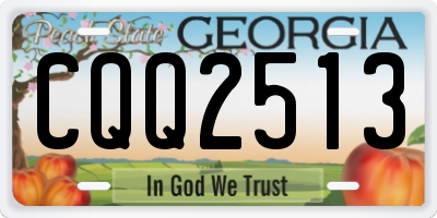 GA license plate CQQ2513