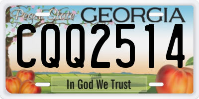 GA license plate CQQ2514