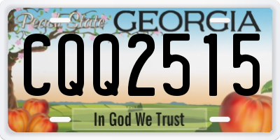 GA license plate CQQ2515