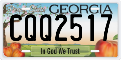 GA license plate CQQ2517