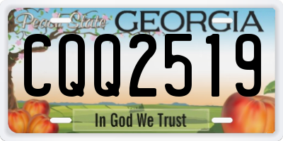 GA license plate CQQ2519