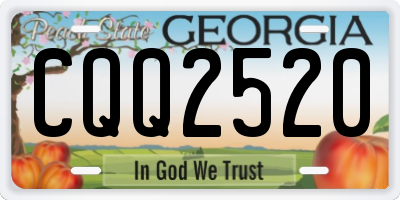 GA license plate CQQ2520