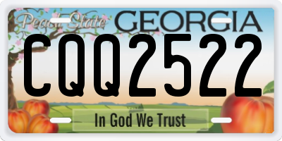 GA license plate CQQ2522