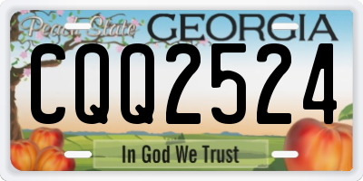 GA license plate CQQ2524