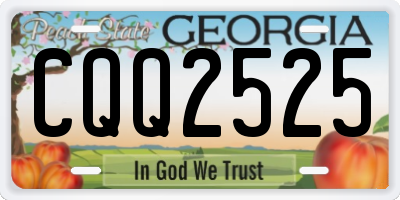 GA license plate CQQ2525