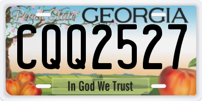 GA license plate CQQ2527