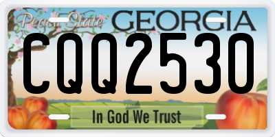 GA license plate CQQ2530
