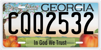 GA license plate CQQ2532