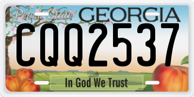 GA license plate CQQ2537