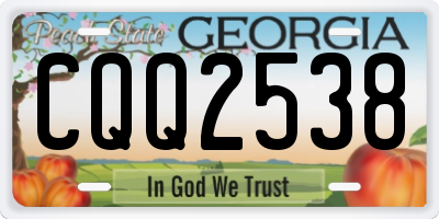 GA license plate CQQ2538