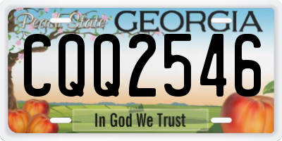 GA license plate CQQ2546