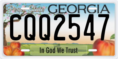 GA license plate CQQ2547
